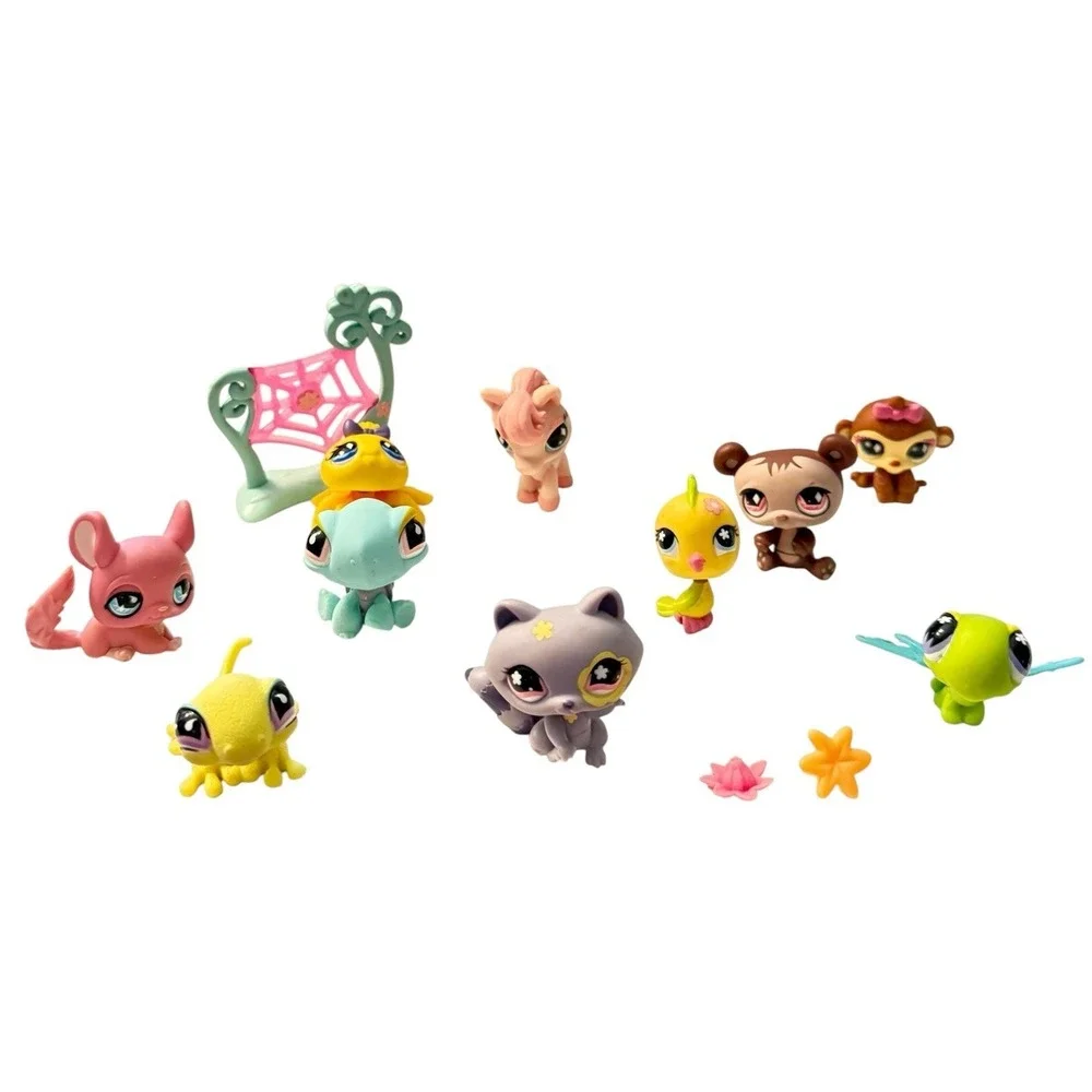 2007 LPS Littlest Pet Shop Pack of 10 Pets 592-601 Complete Pet Set G2